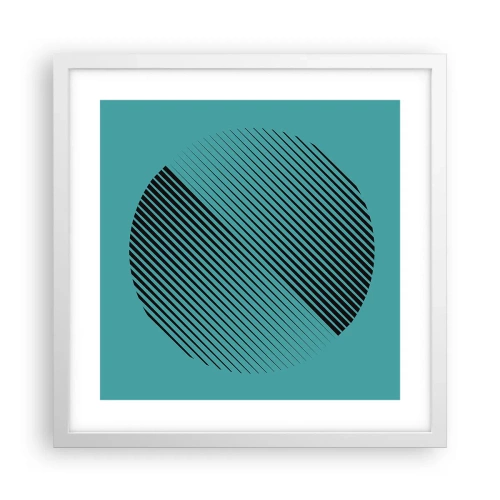 Poster in een witte lijst - Cirkel – een geometrische variatie - 40x40 cm
