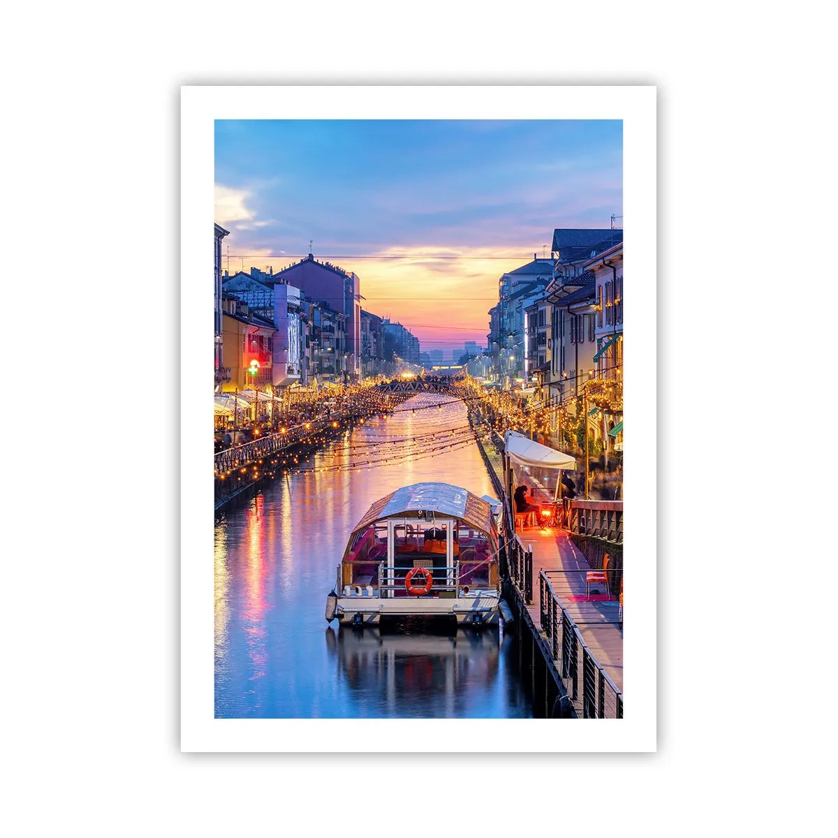 Poster - Een avond vol licht en plezier - 50x70 cm