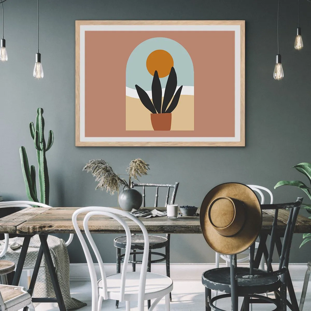 Een poster in een licht eiken lijst - Kleine geneugten - 40x30 cm