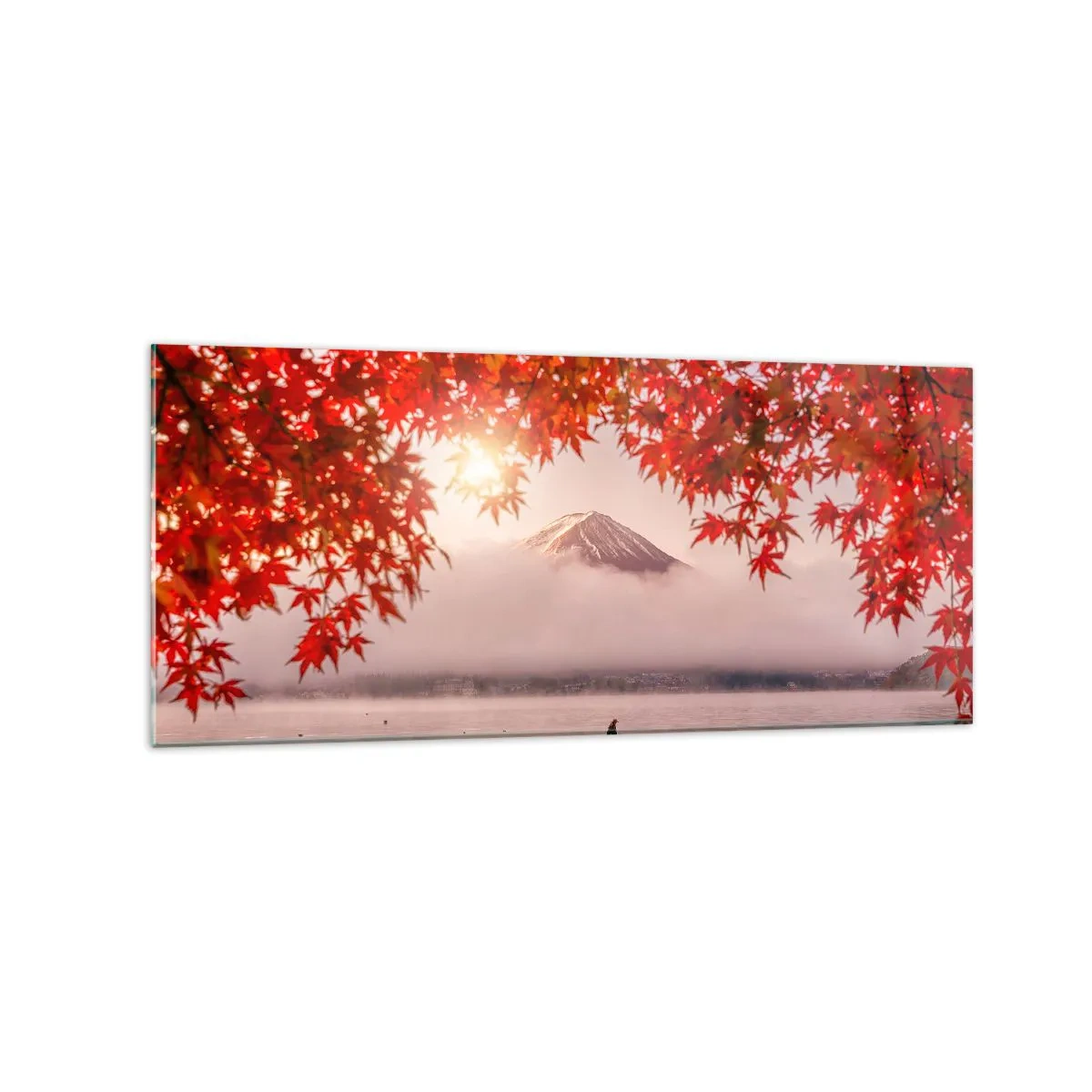 Schilderen op glas - In het Japanse klimaat - 120x50 cm