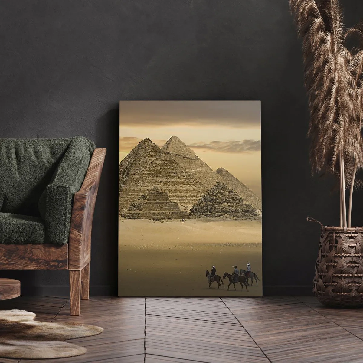 Schilderen op canvas - Geen verandering gedurende duizenden jaren - 45x80 cm