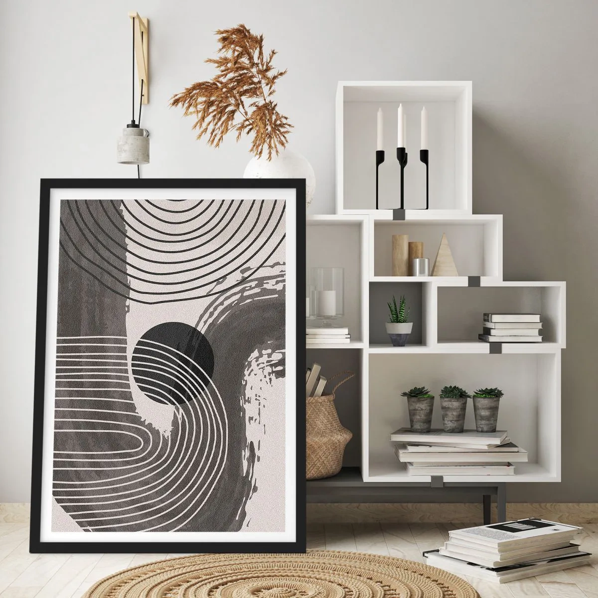 Poster in een zwarte lijst - Het ovaal wint - 61x91 cm