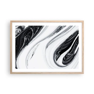 Een poster in een licht eiken lijst - Een combinatie van tegenstellingen - 70x50 cm