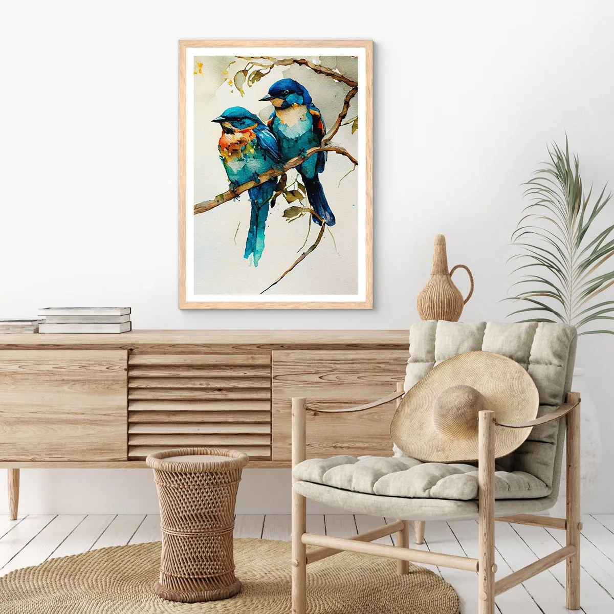 Een poster in een licht eiken lijst - Is hij boos geworden? - 40x50 cm