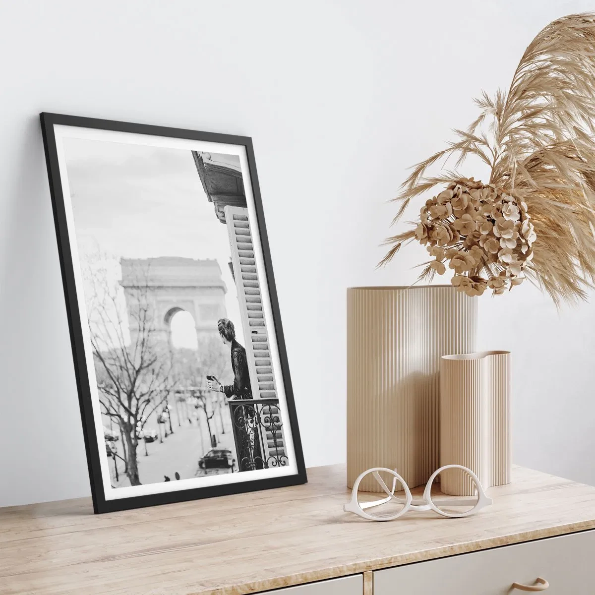 Poster in een zwarte lijst - Een kamer met uitzicht - 40x50 cm