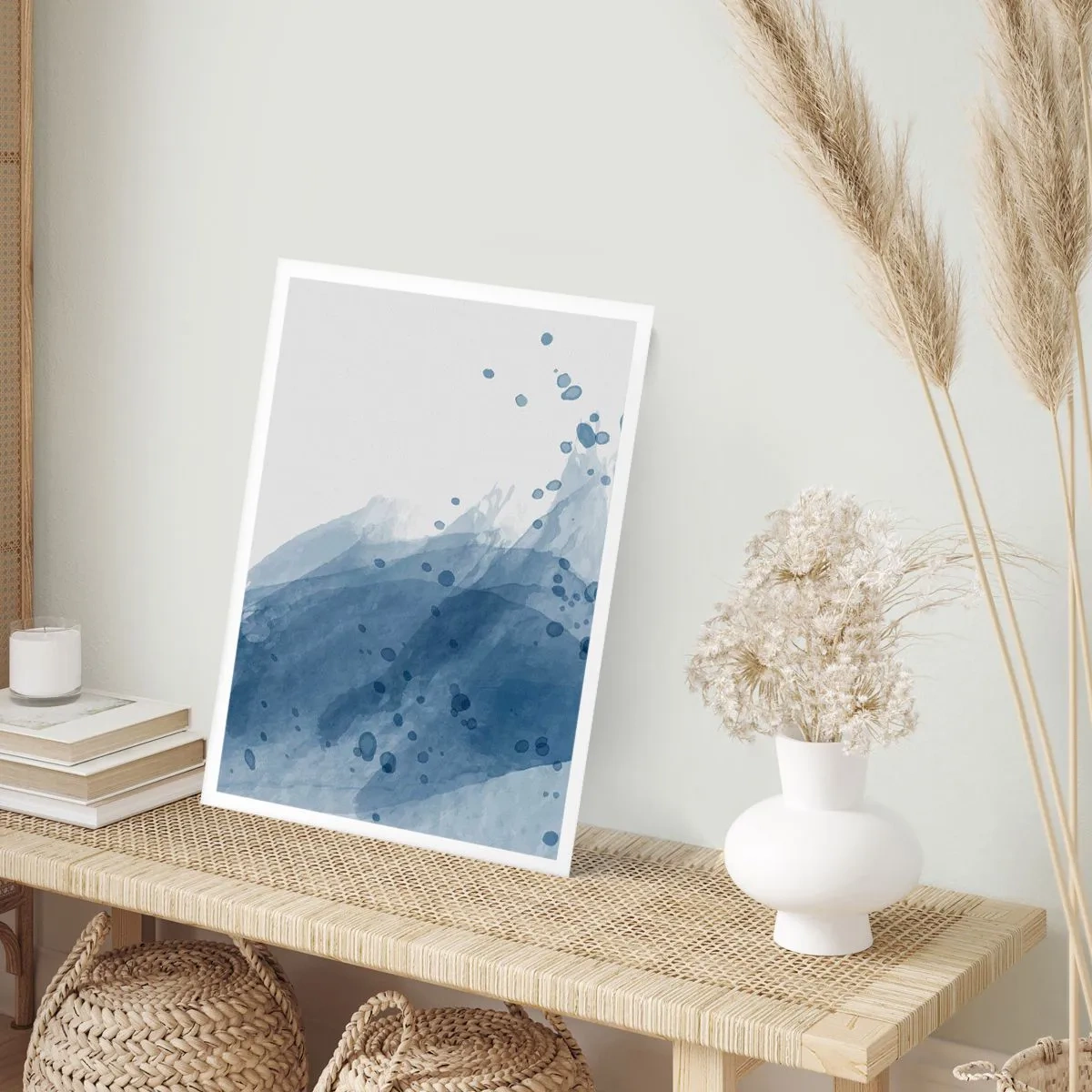 Poster - Blauwe tule - 30x40 cm