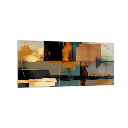 Schilderen op glas - Abstractie – licht en schaduw - 120x50 cm