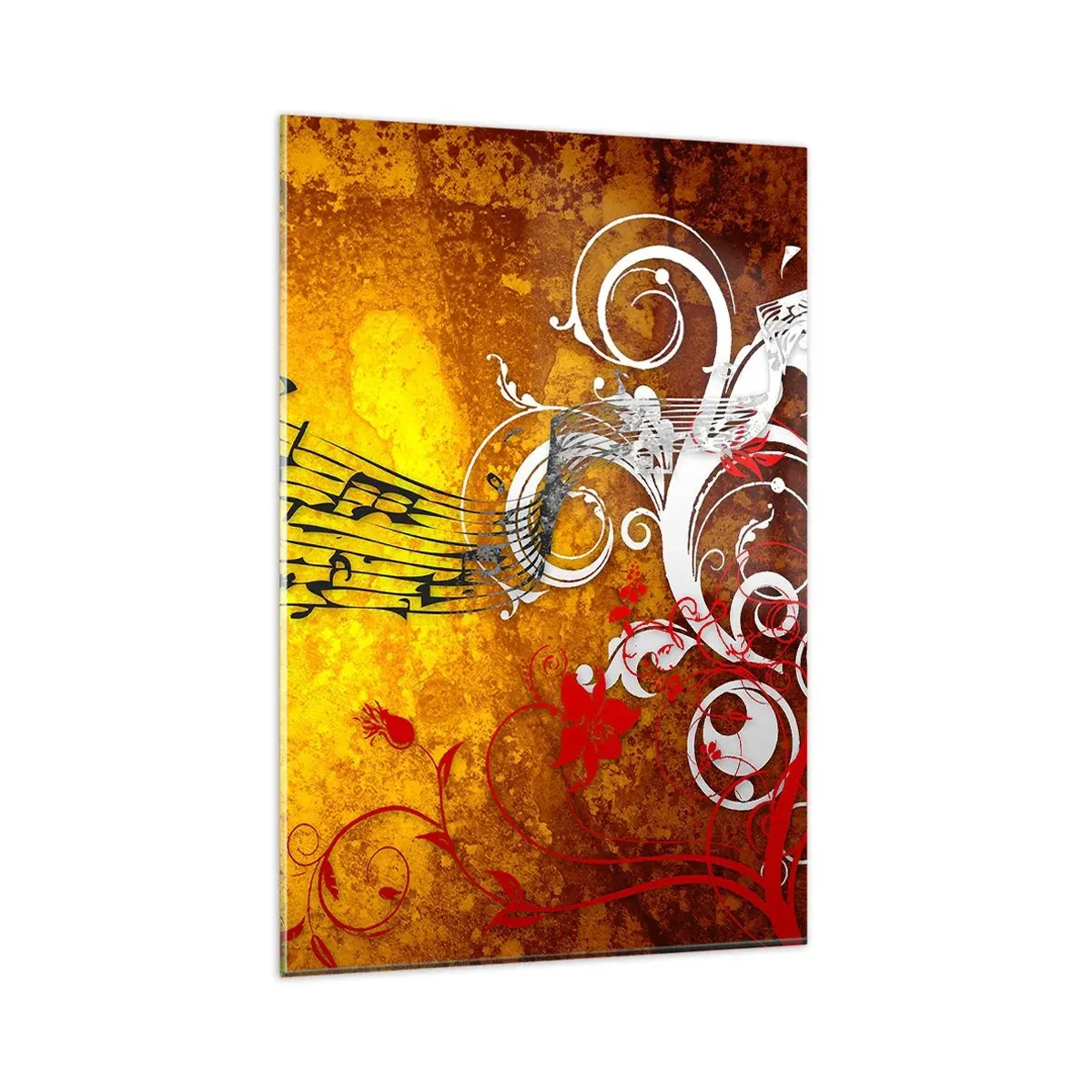 Schilderen op glas - Laat de muziek stromen - 80x120 cm