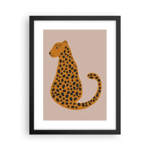 Poster in een zwarte lijst - Luipaardprint is een modieus print - 30x40 cm