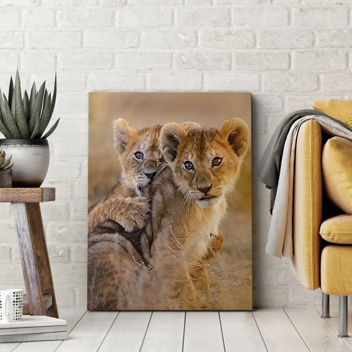 Schilderen op canvas - Niet storen! We hebben plezier - 65x120 cm