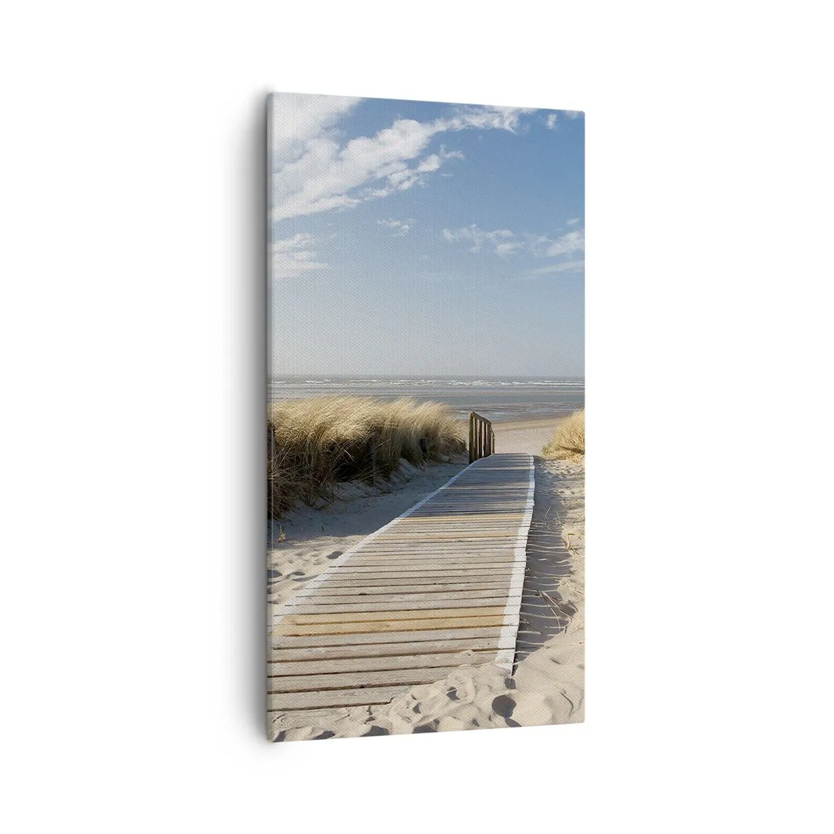 Schilderen op canvas - Achter het duin, in het ruisen van gras - 55x100 cm
