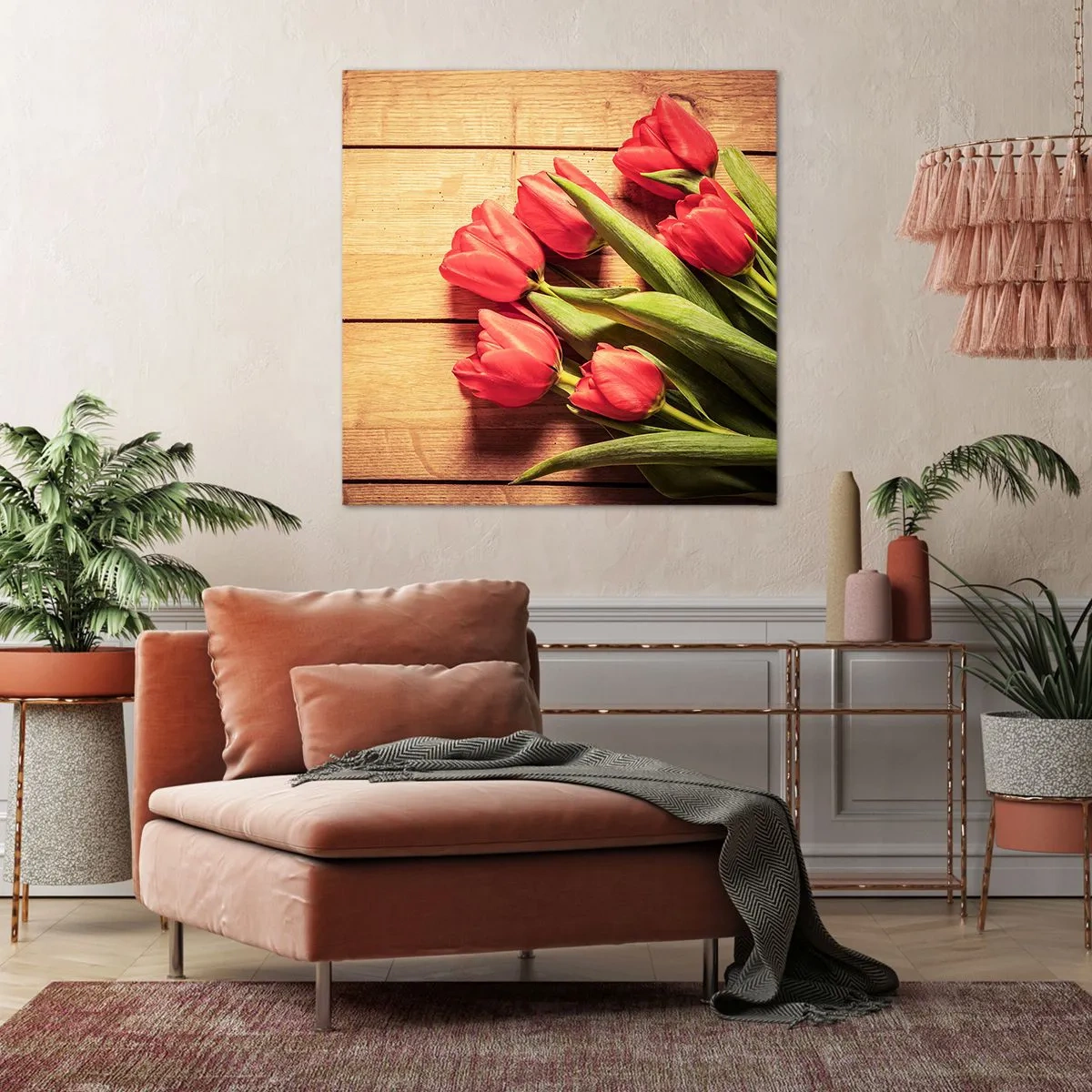 Schilderen op canvas - Lente bekentenis - 70x70 cm