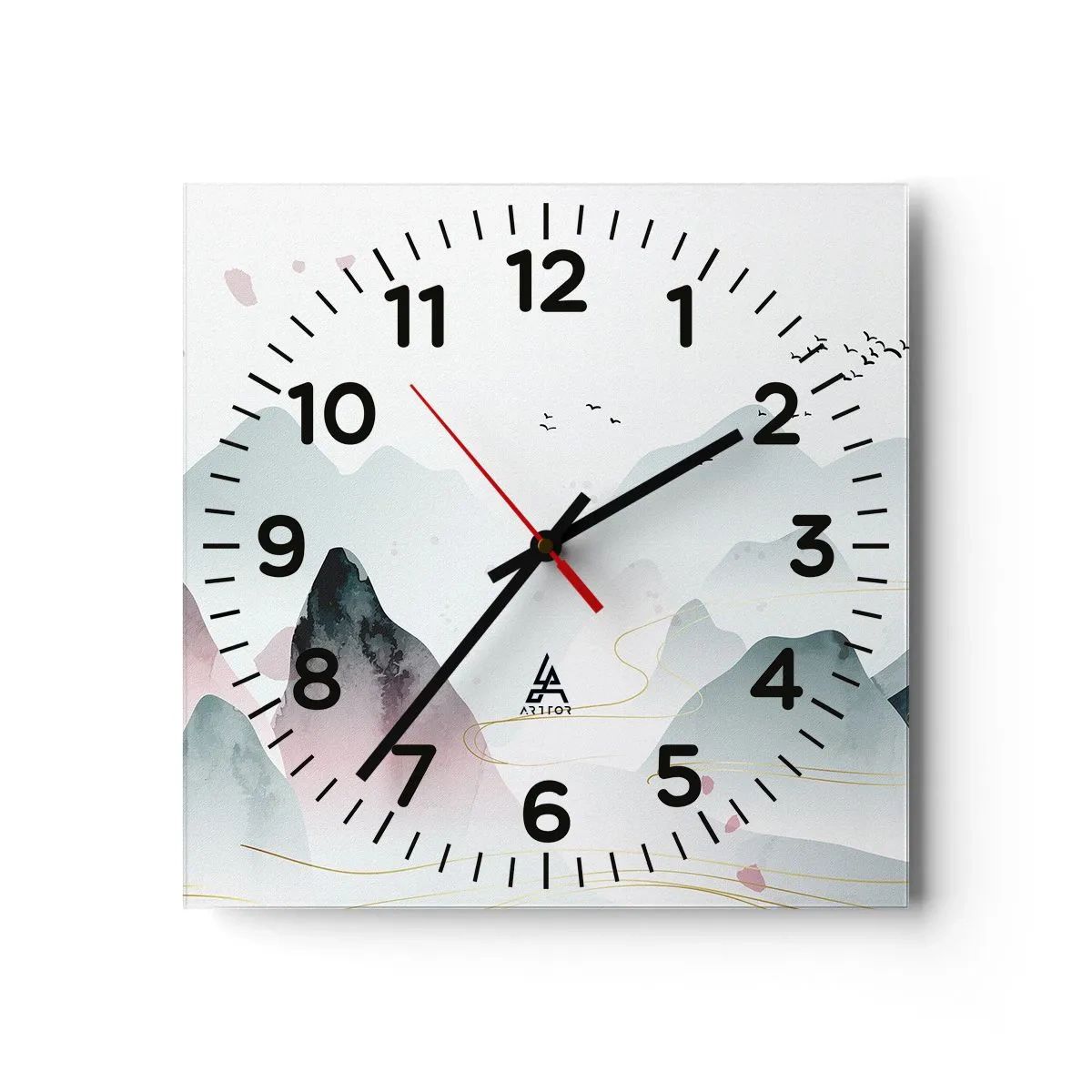 Wandklok - Klok - Over de toppen - 40x40 cm