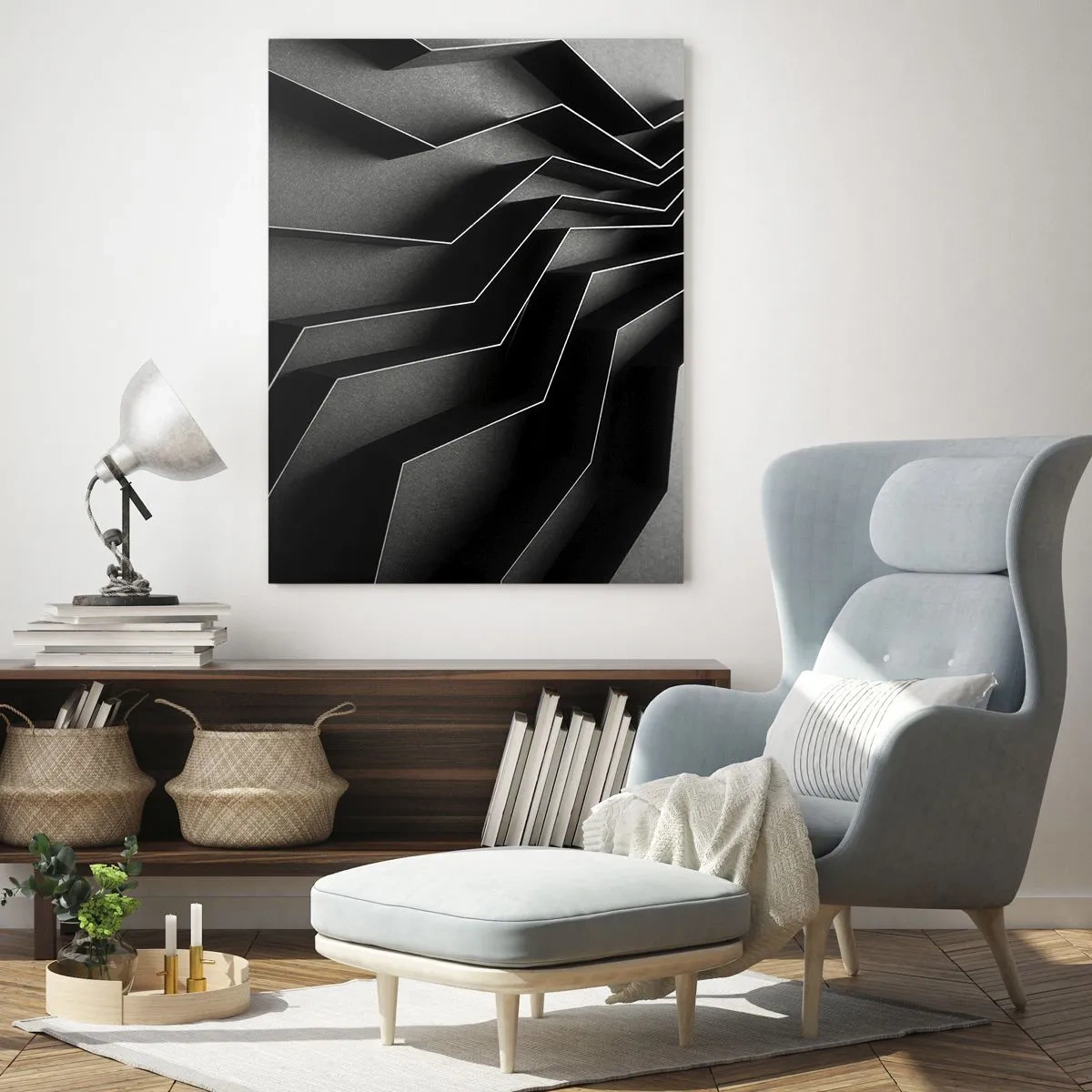 Schilderen op glas - Ruimtelijke orde - 50x70 cm