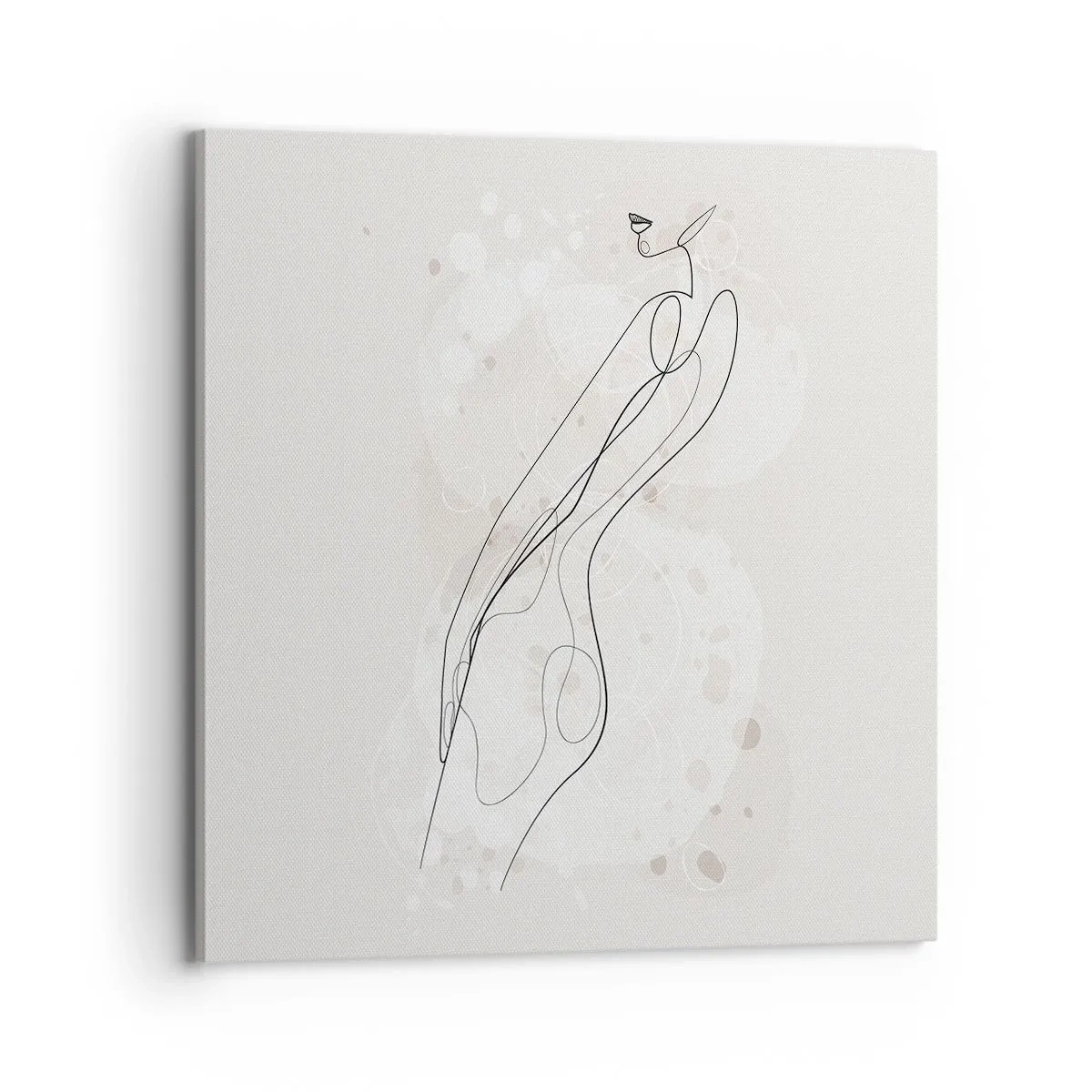 Schilderen op canvas - De blik dwaalt af - 70x70 cm