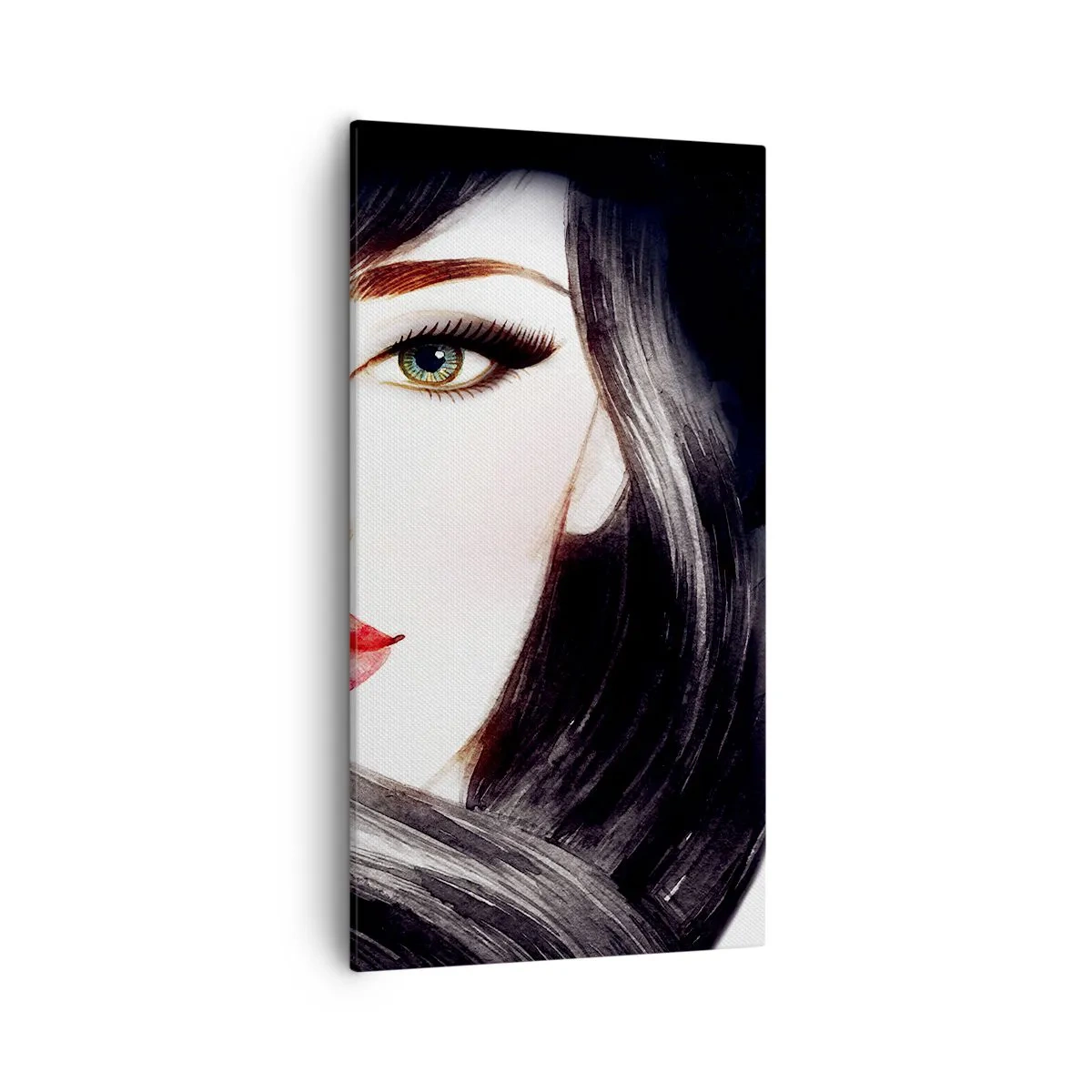 Schilderen op canvas - Saffier look - 55x100 cm