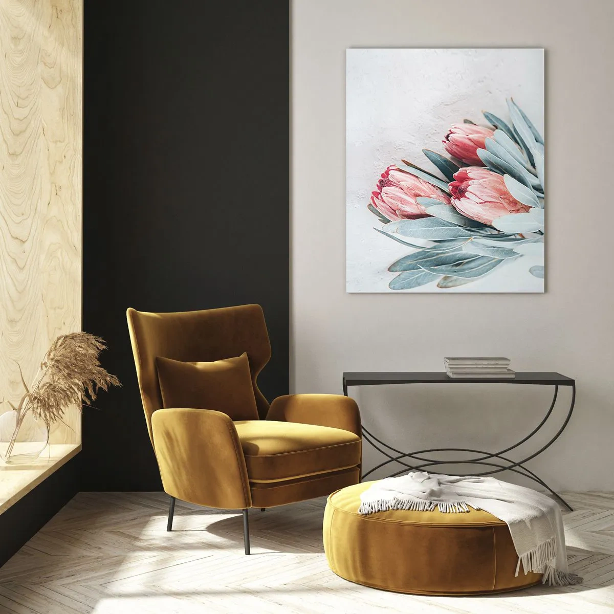 Schilderen op glas - Schaamt zich voor hun eigen schoonheid - 50x70 cm