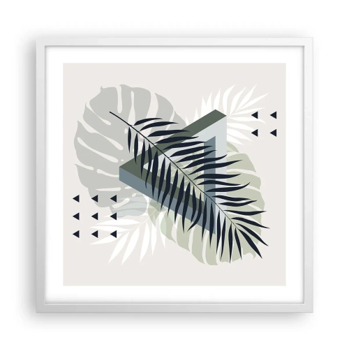 Poster in een witte lijst - Natuur en geometrie - twee orden? - 50x50 cm