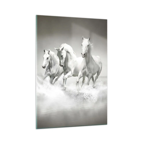 Schilderen op glas - Witte waanzin - 50x70 cm
