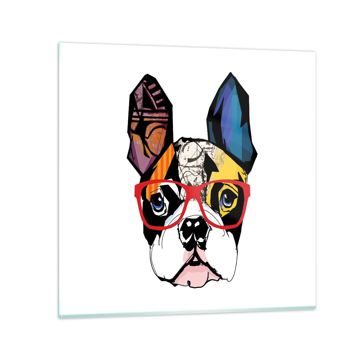 Schilderen op glas - intellectueel - 40x40 cm