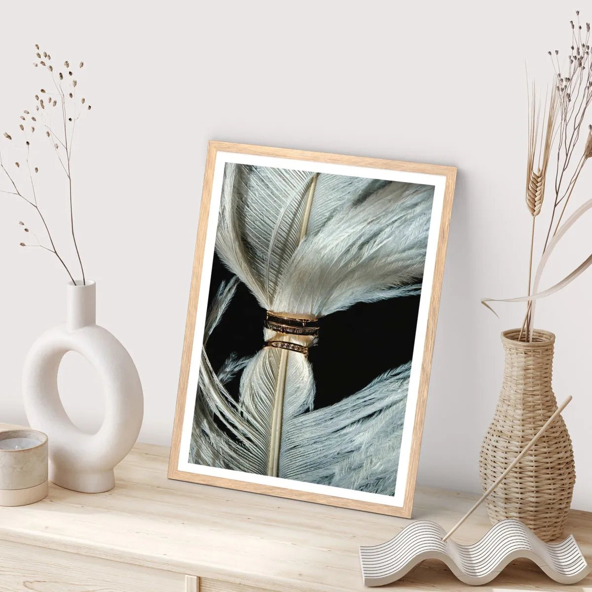 Een poster in een licht eiken lijst - ... en ik zal je niet verlaten ... - 61x91 cm