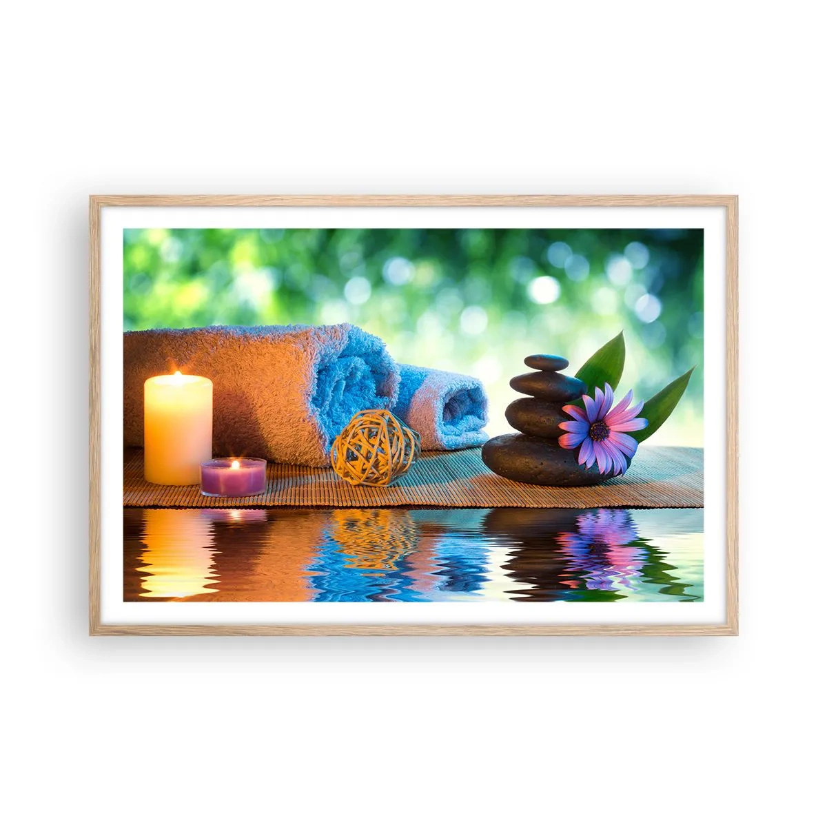 Een poster in een licht eiken lijst - Tijd voor het lichaam - 91x61 cm