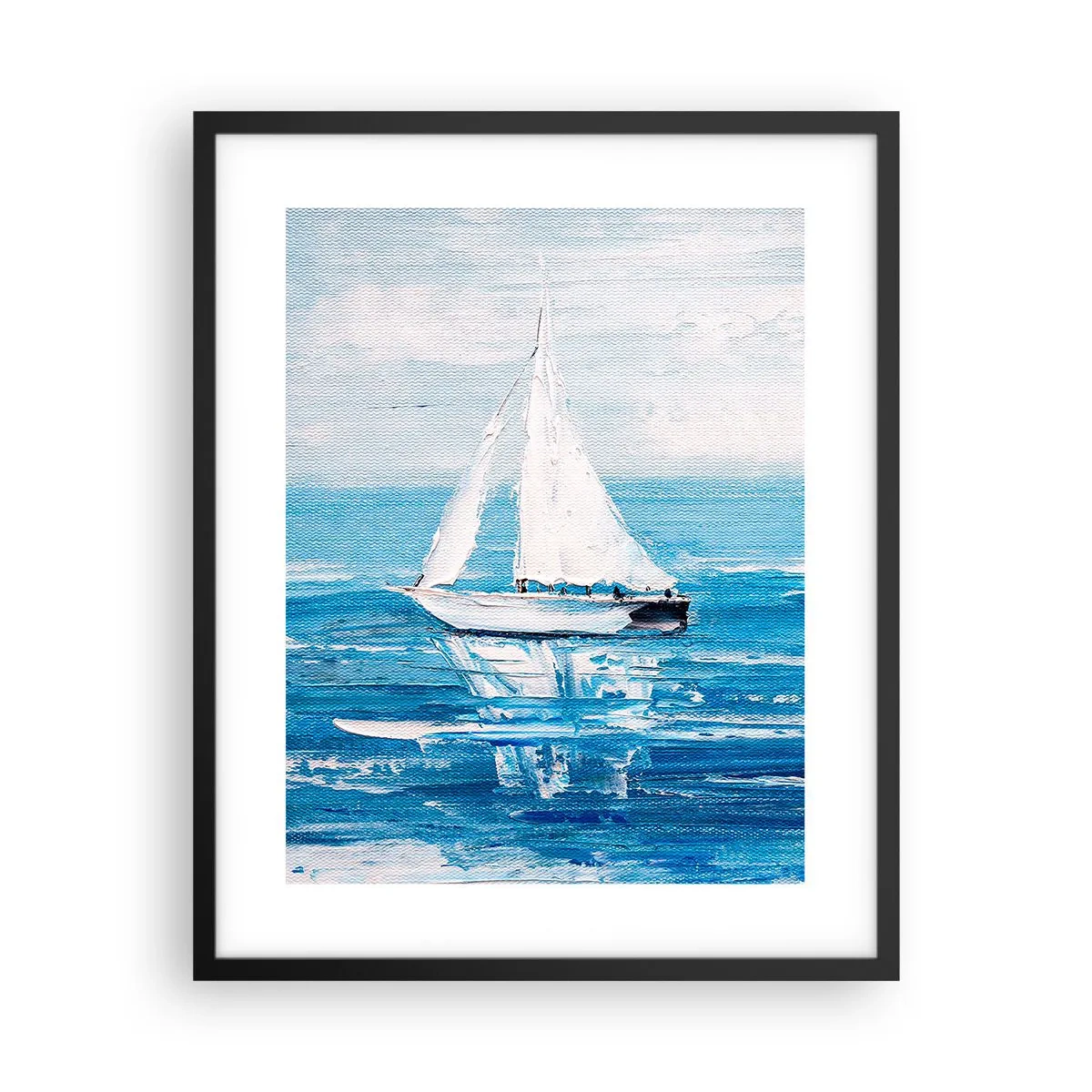 Poster in een zwarte lijst - Met een vriend aan mijn zijde - 40x50 cm
