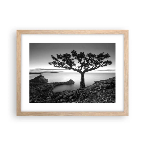 Een poster in een licht eiken lijst - Stilte aan de horizon - 40x30 cm