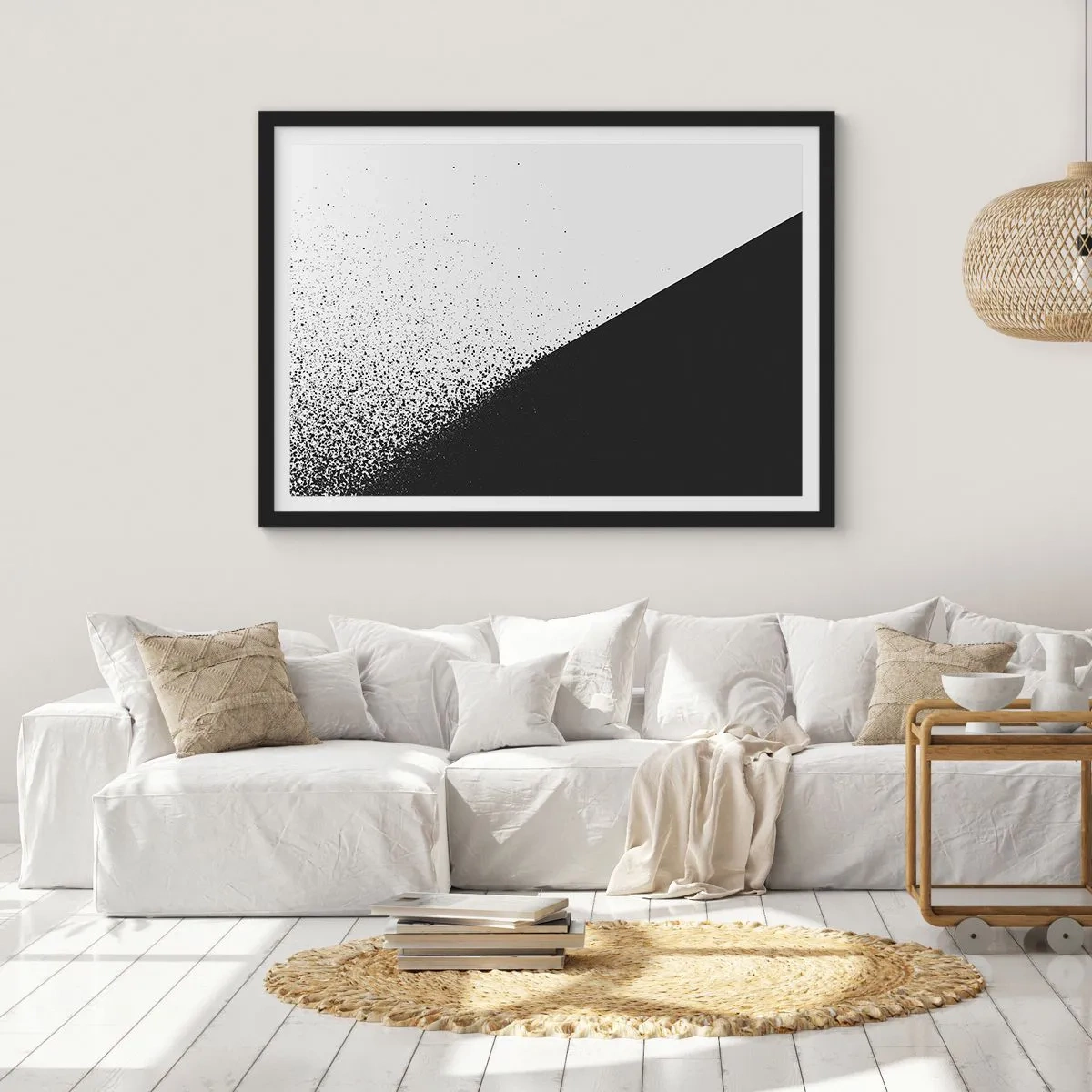 Poster in een zwarte lijst - Steeds sneller, meer en meer - 100x70 cm