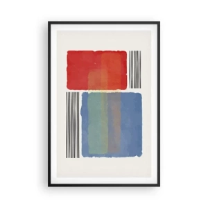 Poster in een zwarte lijst - De geest en de letter van de geometrie - 61x91 cm