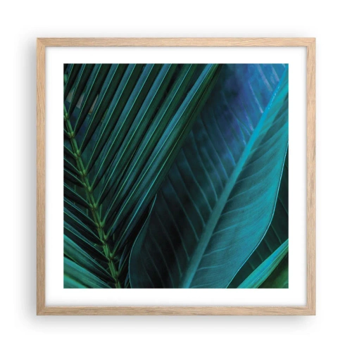 Een poster in een licht eiken lijst - De anatomie van groen - 50x50 cm