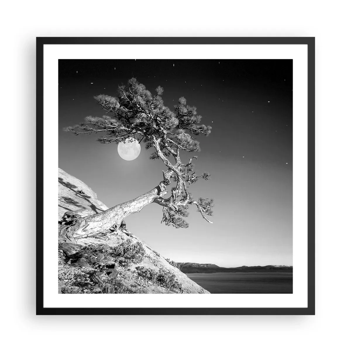 Poster in een zwarte lijst - Een zegevierende jager - 60x60 cm