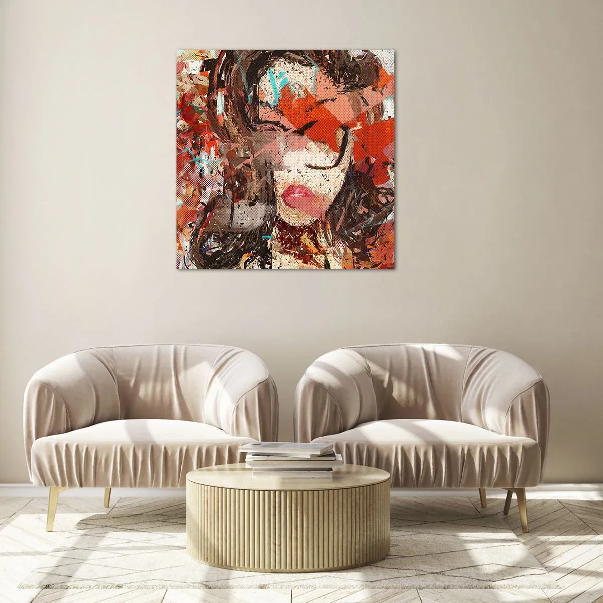 Schilderen op glas - Niemand weet wat je werkelijk bent - 60x60 cm