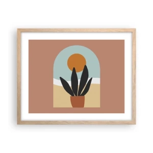 Een poster in een licht eiken lijst - Kleine geneugten - 50x40 cm