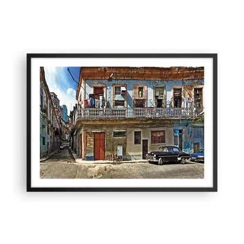 Poster in een zwarte lijst - Havana-vibes - 70x50 cm