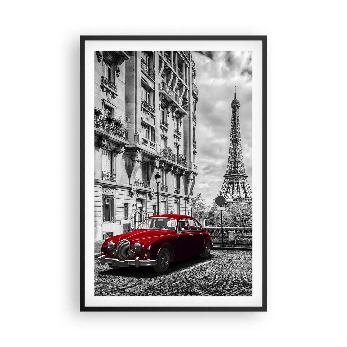 Poster in een zwarte lijst - Roofdier in de stad - 61x91 cm