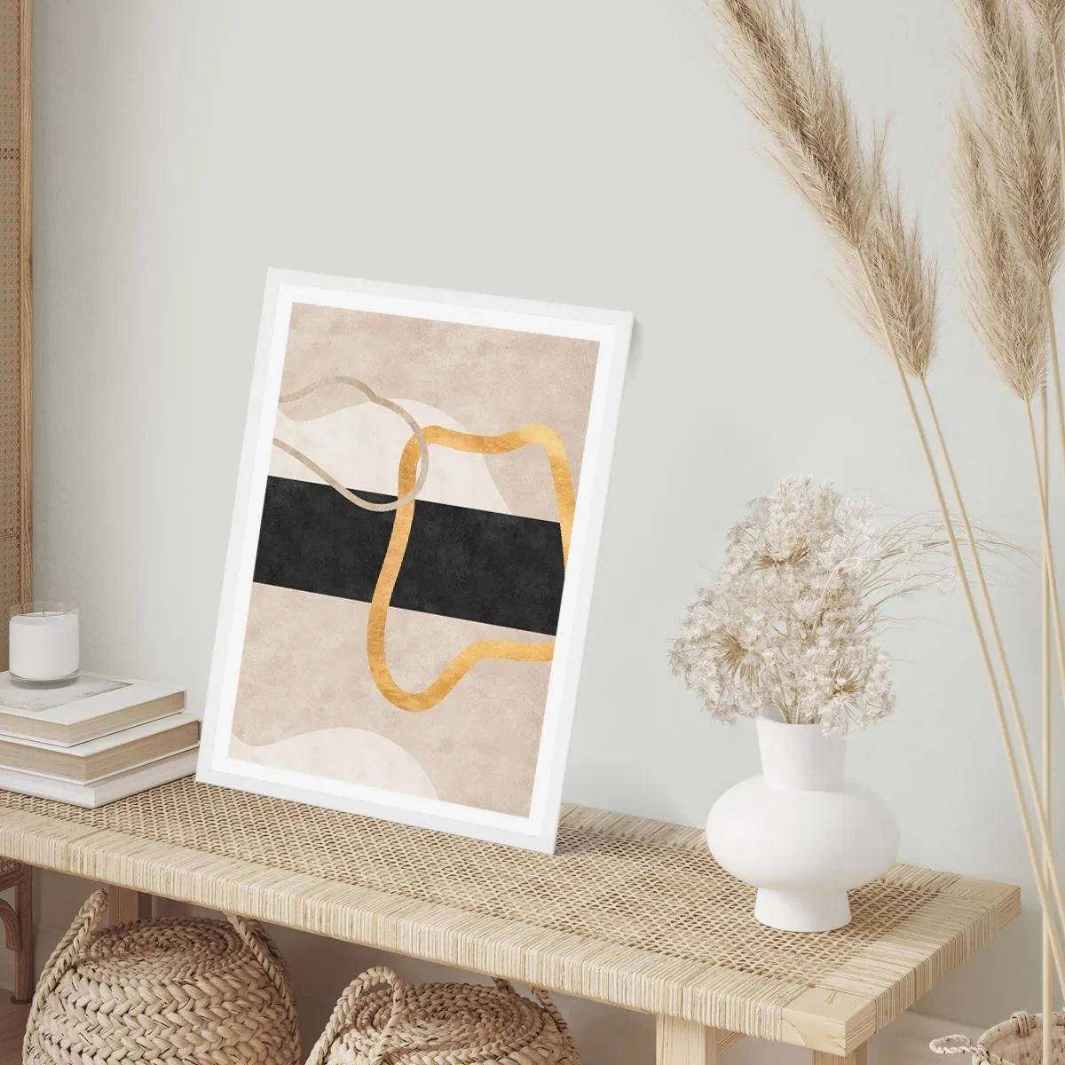 Poster in een witte lijst - Verwarde vormen - 40x50 cm
