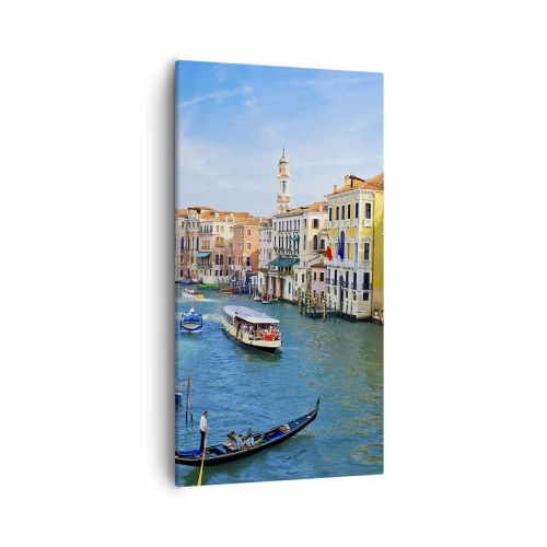 Schilderen op canvas - Het enige verkeer ter wereld - 55x100 cm