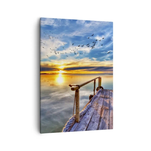 Schilderen op canvas - De wind gaat rusten - 50x70 cm