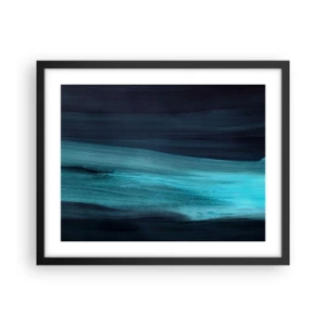 Poster in een zwarte lijst - Ga met de stroom mee - 50x40 cm