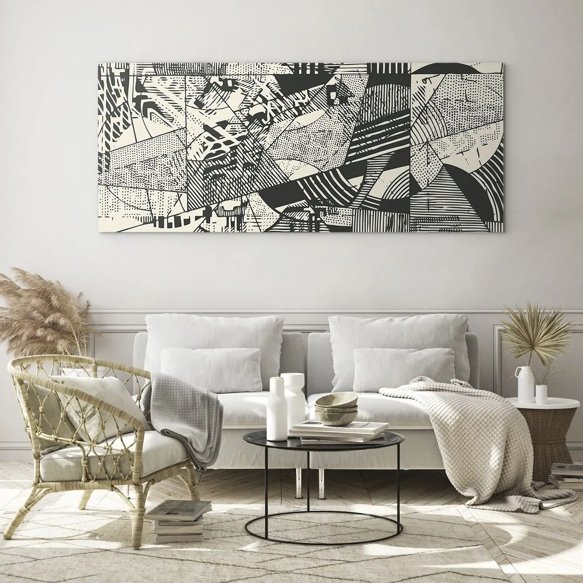 Schilderen op glas - De dynamiek van nu - 120x50 cm