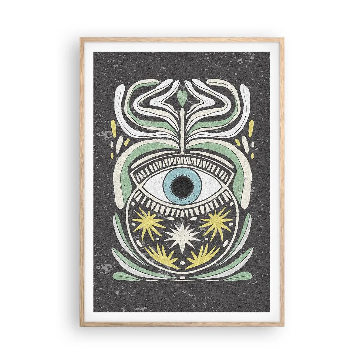 Een poster in een licht eiken lijst - Tribale rituelen - 70x100 cm