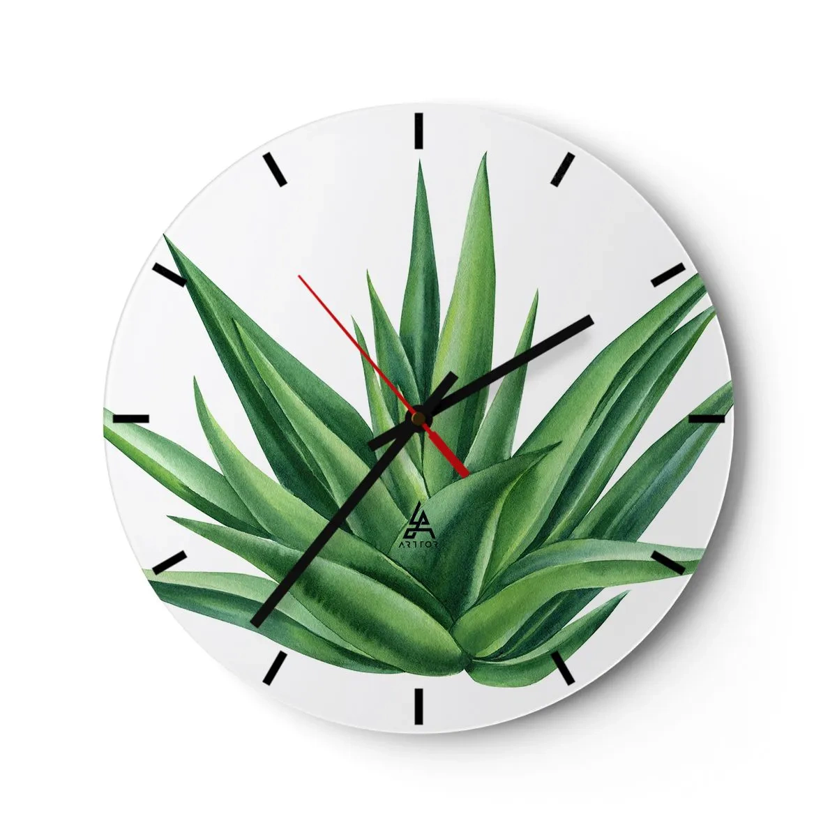 Wandklok - Klok - Groen – kracht – leven - 40x40 cm