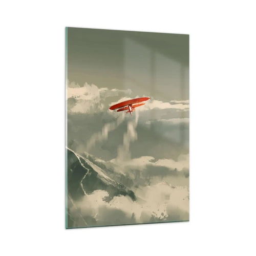 Schilderen op glas - Onverschrokken pionier - 80x120 cm
