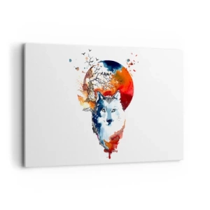 Schilderen op canvas - Neus aan neus met de nacht - 120x80 cm