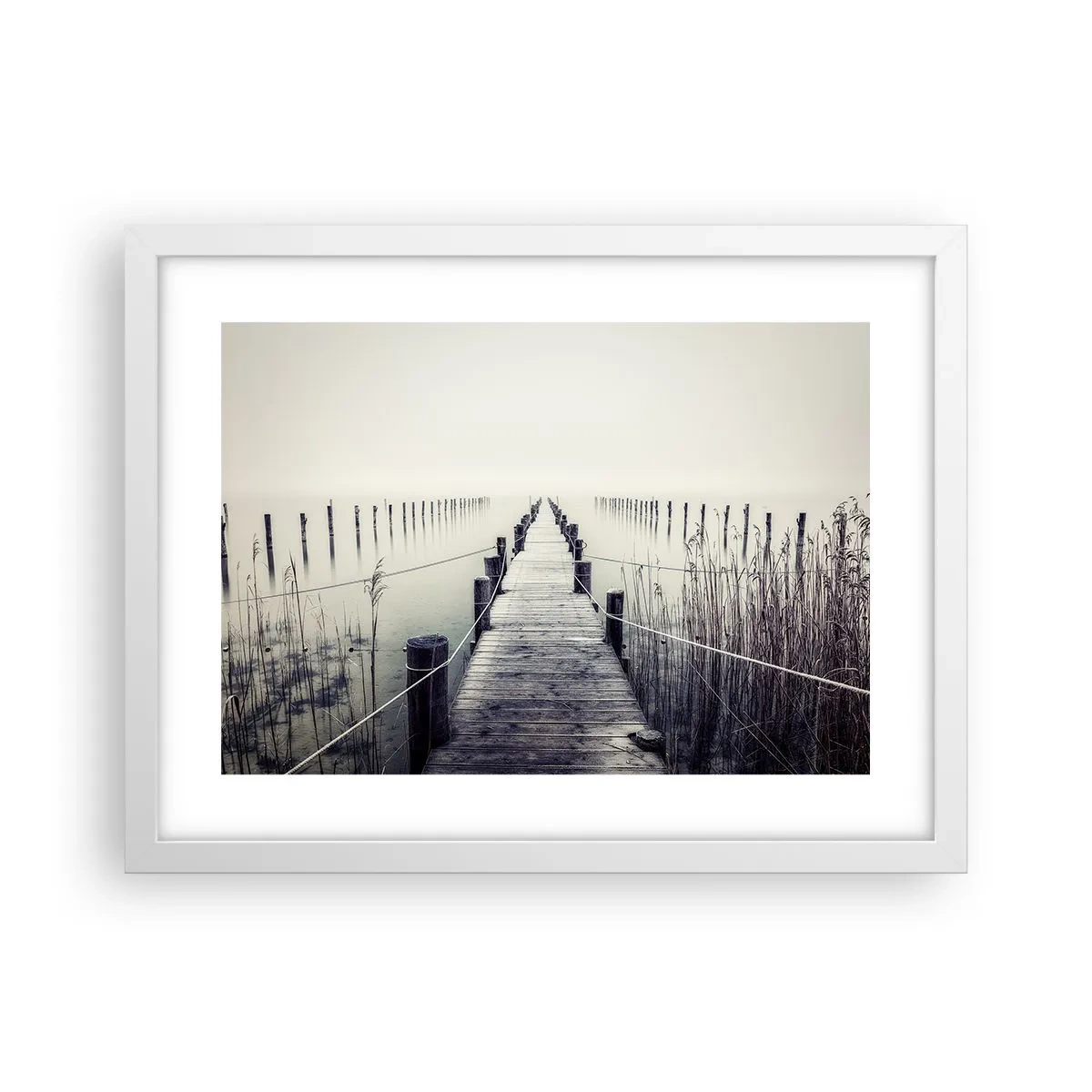 Poster in een witte lijst - Dompel jezelf onder in vrede - 40x30 cm