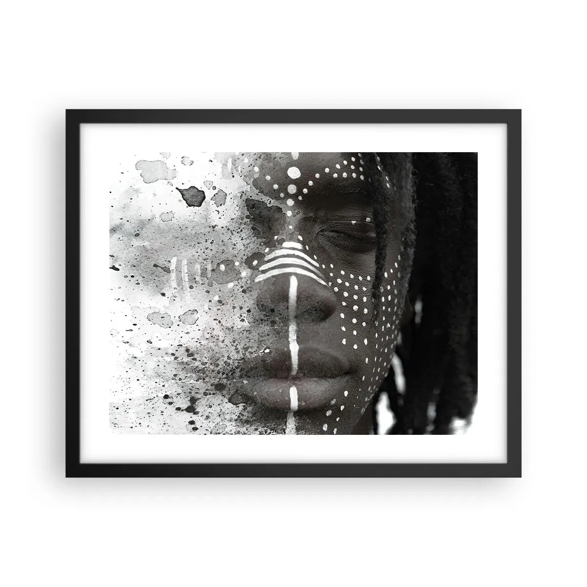 Poster in een zwarte lijst - Ontdek de oergeest - 50x40 cm