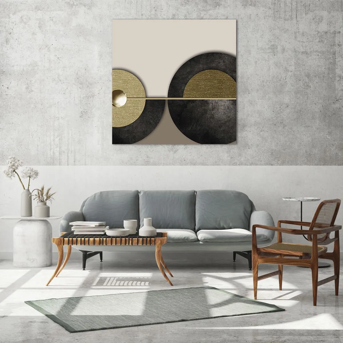 Schilderen op glas - Variaties rond de cirkel - 40x40 cm