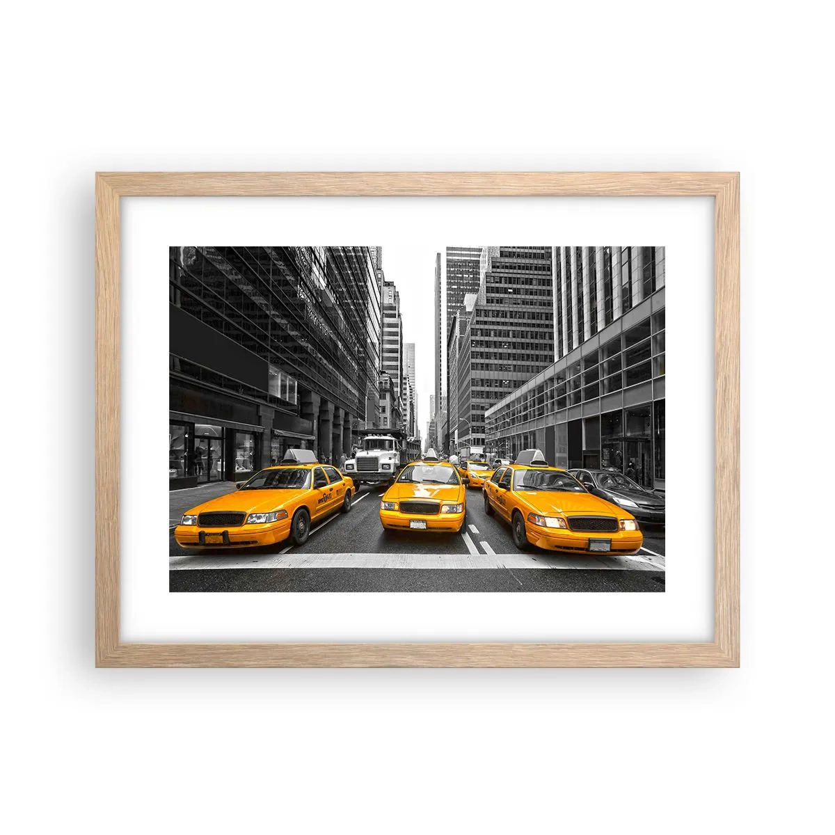 Een poster in een licht eiken lijst - Wij geven de stad de kleuren - 40x30 cm