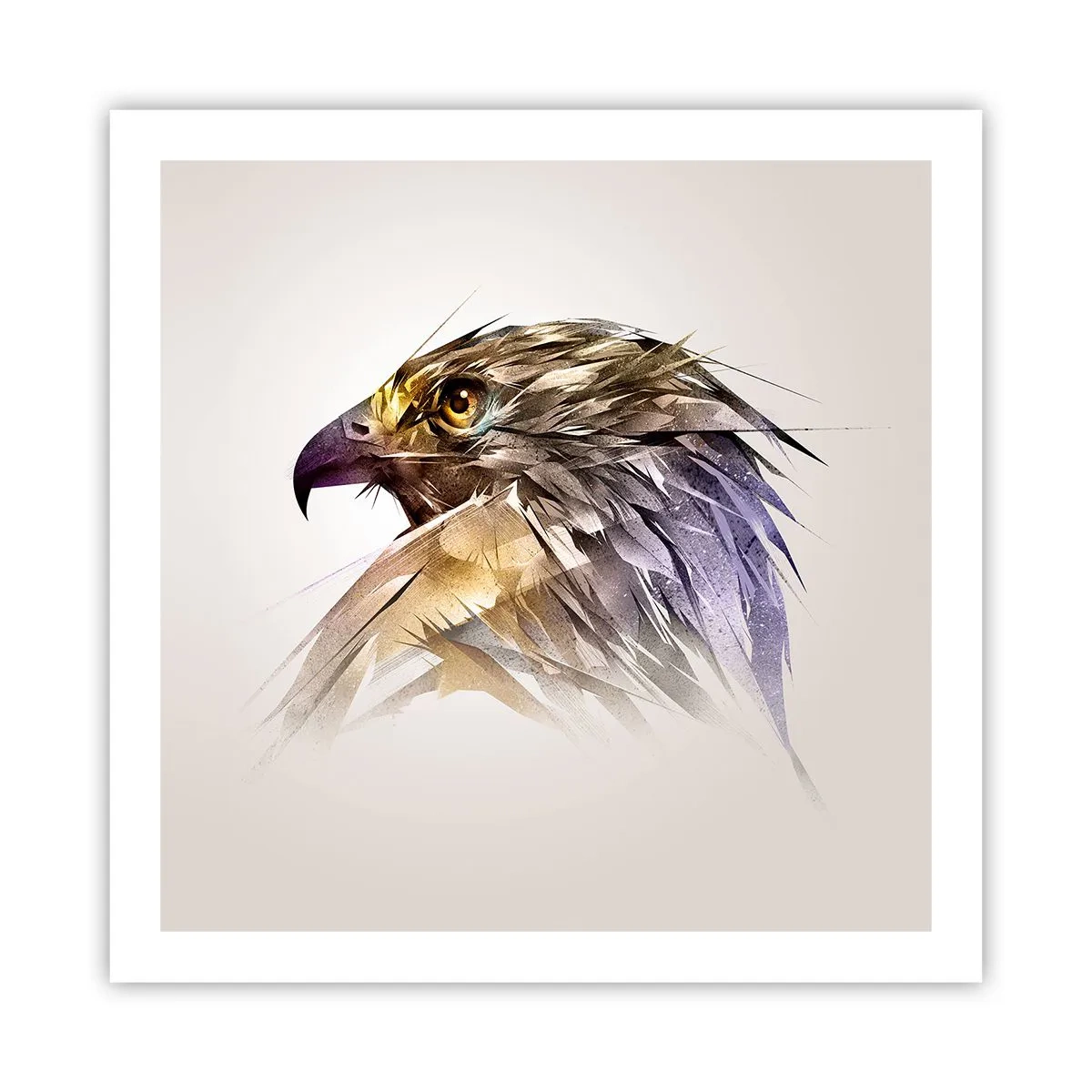 Poster - Portret van een krijger - 60x60 cm